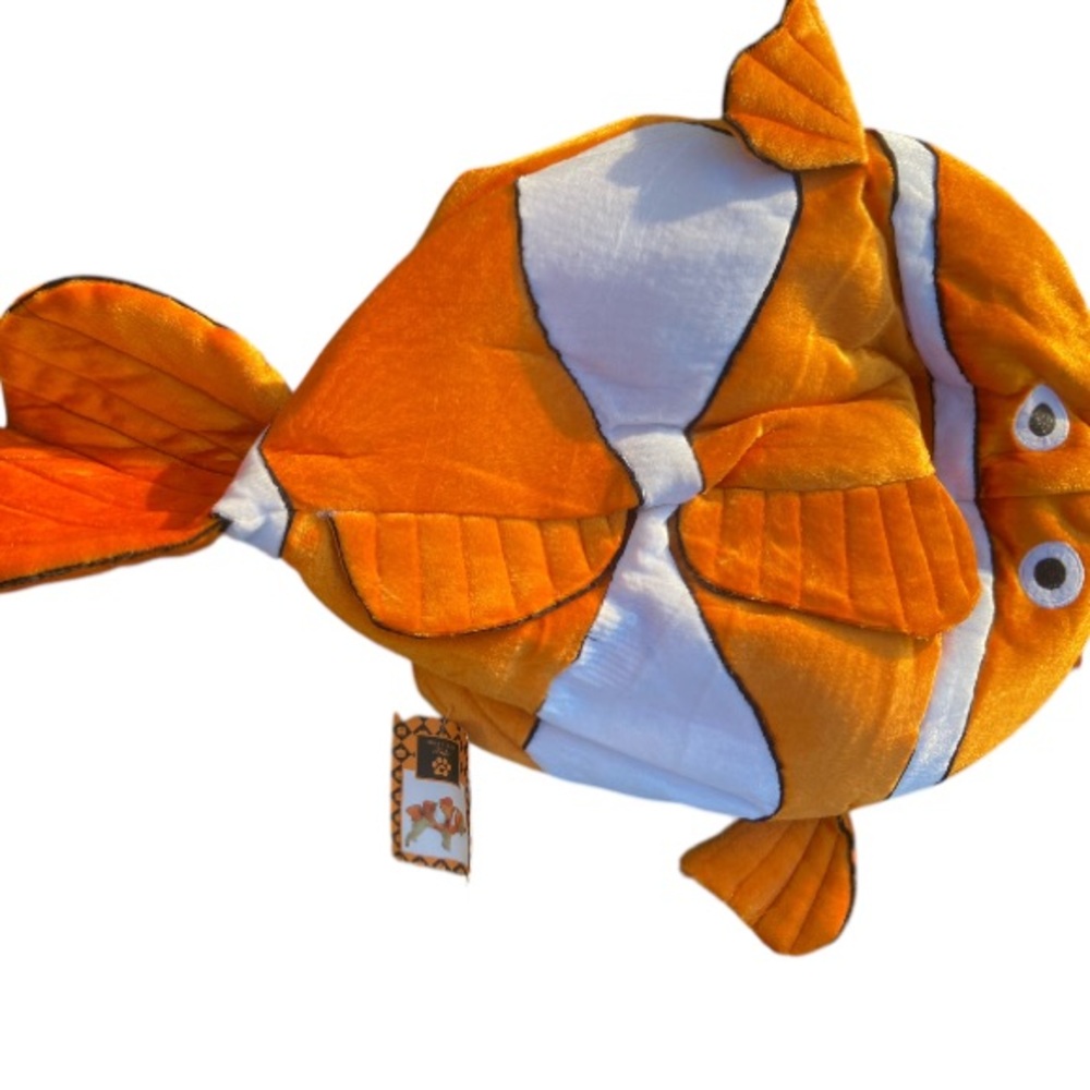 Orange and White Fish costume for dogs